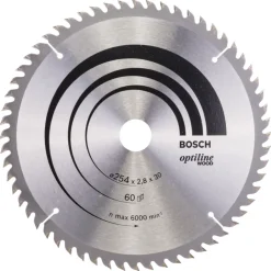 Bosch cirkelzaagblad Optiline voor hout 60 tanden - 254 x 30 x 2,8 mm