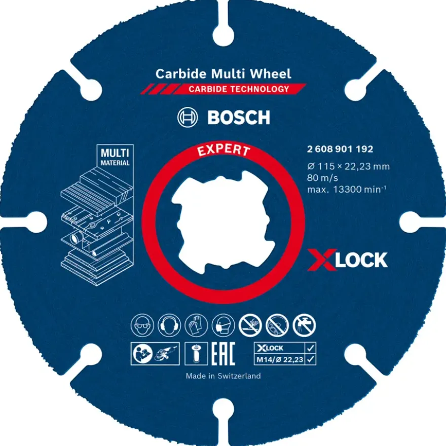 Bosch doorslijpschijf X-Lock Carbide Multi Wheel 115mm