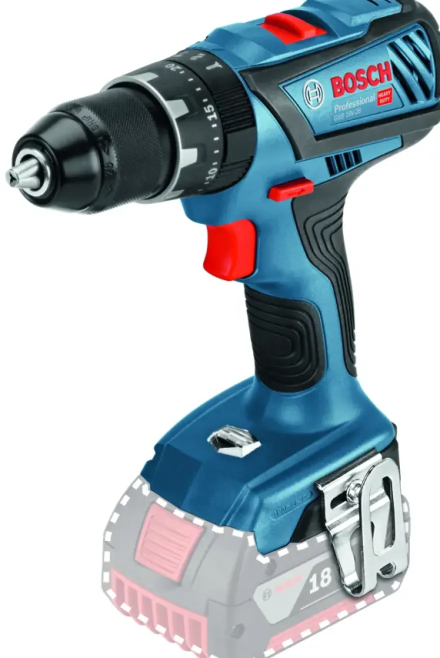 Bosch Professional 18V klopboormachine (63Nm) GSB 18V-28 incl. 2 accu's 4.0Ah + lader en L-BOXX