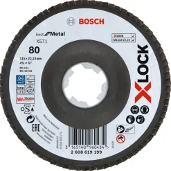 Bosch Prof X-Lock Lamellenschijf X571 115mm K80 metaal