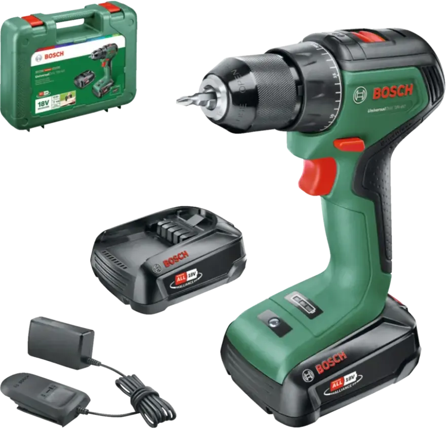 Bosch 18V accuboor UniversalDrill incl. 2x 1,5Ah accu + snellader