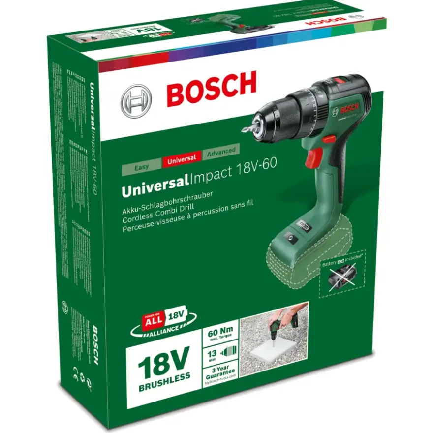 Bosch 18V accuklopboor UniversalImpact (zonder accu)
