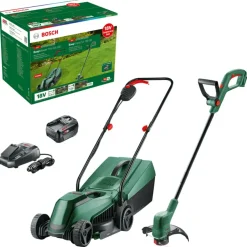 Bosch 18V grasmaaier EasyMower + trimmer EasyGrassCut (incl. 4.0Ah accu + lader)
