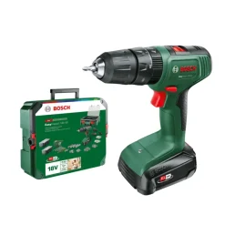 Bosch 18V klopboor EasyImpact incl. 1.5Ah accu+lader en 241-delige accessoireset in luxe koffer