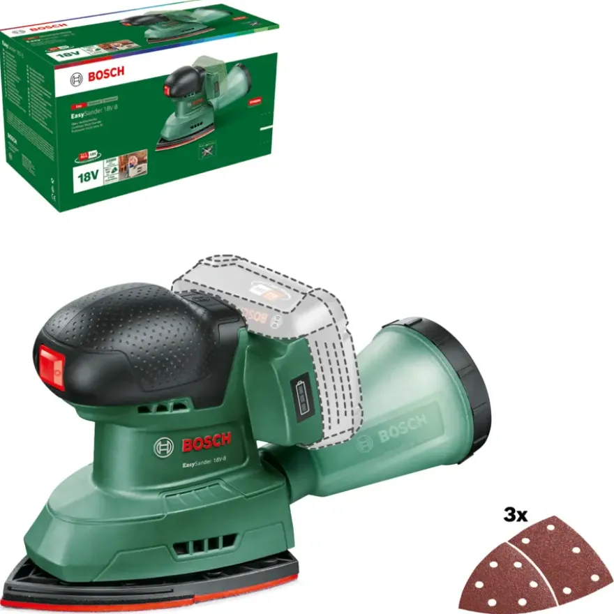 Bosch 18V multischuurmachine EasySander (zonder accu)