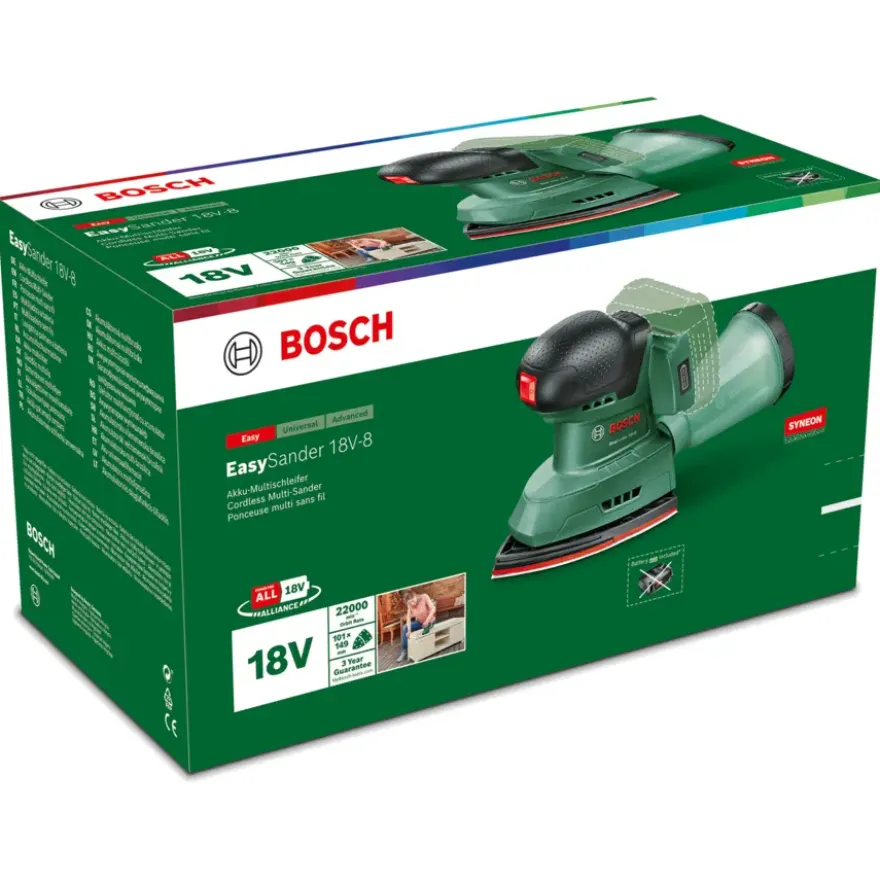 Bosch 18V multischuurmachine EasySander (zonder accu)