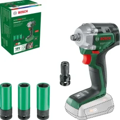Bosch 18V slagmoersleutel ImpactDrive 350Nm incl. 3-delige krachtdoppenset (zonder accu)