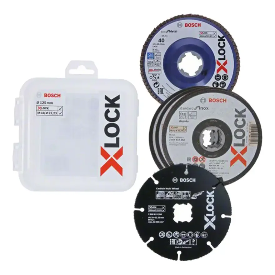 Bosch X-lock 5-delige slijpschijven set 125mm
