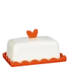 Botervloot hart rood - l15,5xb10,5xh9cm