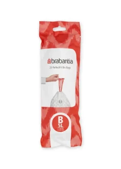 Brabantia afvalzak Perfectfit code B 5L 20 stuks wit