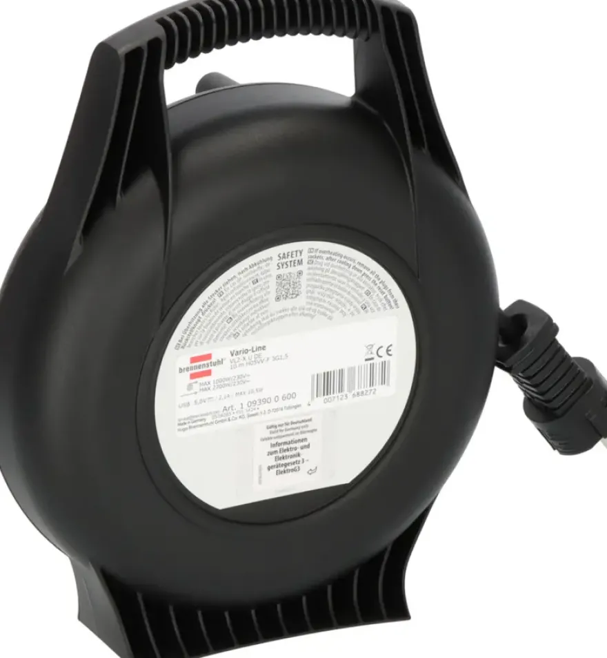Brennenstuhl Kabelbox 3-voudig + USB 10 Meter