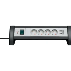 Brennenstuhl Premium-Office-Line stekkerdoos met USB 4-voudig 1,8m H05VV-F 3G1,5