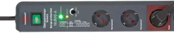 Brennenstuhl Secure-Tec 19.500 A stekkerdoos 8-voudig 3 meter snoer