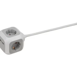Brennenstuhl Stekkerblok 4-voudig + 2 USB Grijs 1,4 Meter