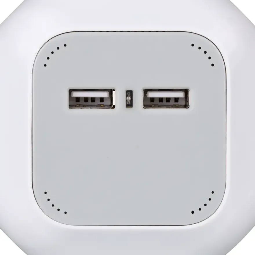 Brennenstuhl Stekkerblok 4-voudig + 2 USB Grijs 1,4 Meter