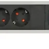 Brennenstuhl Stekkerdoos met schakelaar en USB 4-voudig zwart/grijs 1,8 meter snoer