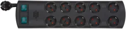 Brennenstuhl stekkerdoos 10-voudig zwart 2 Meter