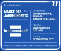 Brennenstuhl stekkerdoos 5-voudig met 2 USB-A en 1 USB-C poort
