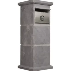 Brievenbus bluestone met pakketvak