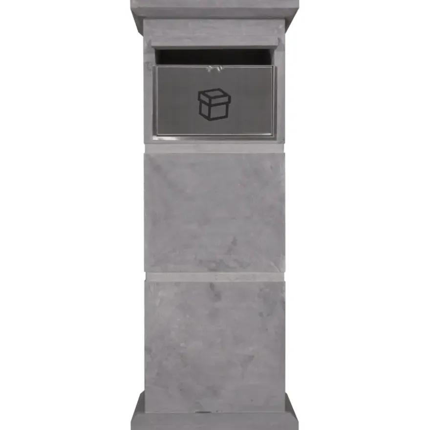 Brievenbus bluestone met pakketvak