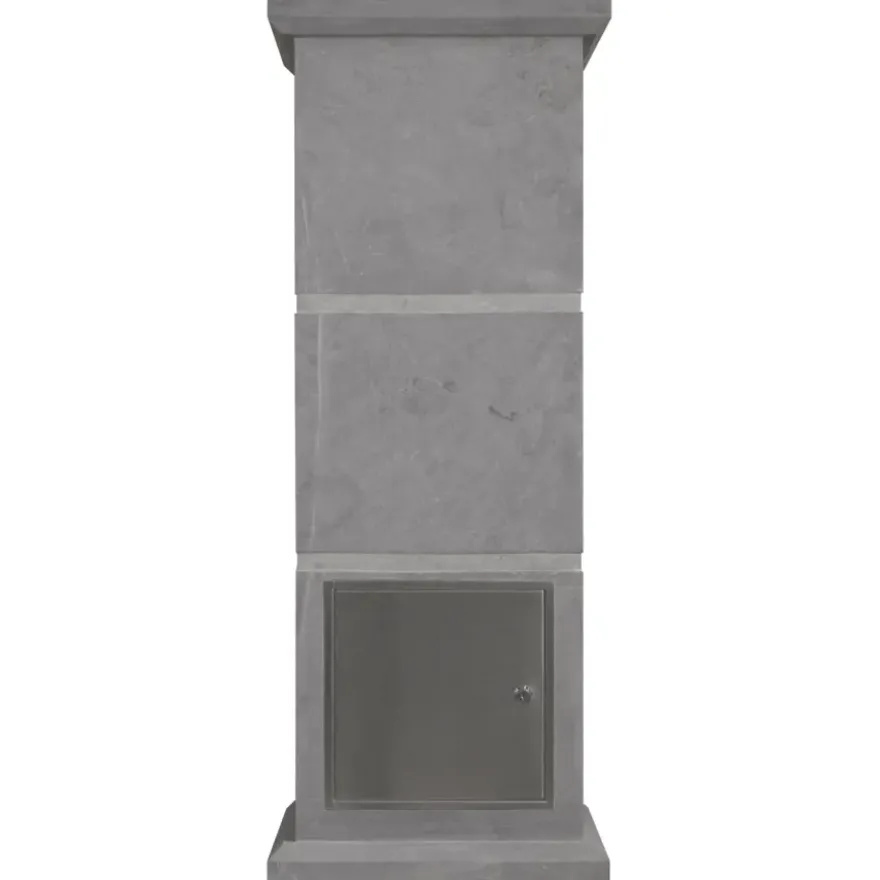 Brievenbus bluestone met pakketvak