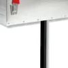 Brievenbuspaal voor US-mailbox aluminium zwart