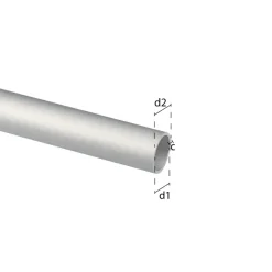 Buis rond aluminium mat 6x1000x1mm