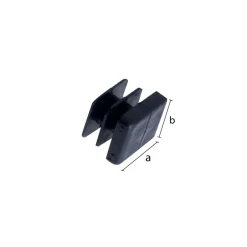 Buisvoet zwart 24x24 mm