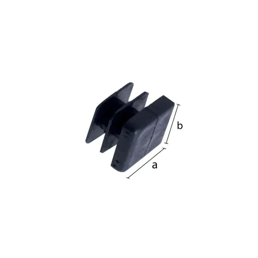Buisvoet zwart 24x24 mm