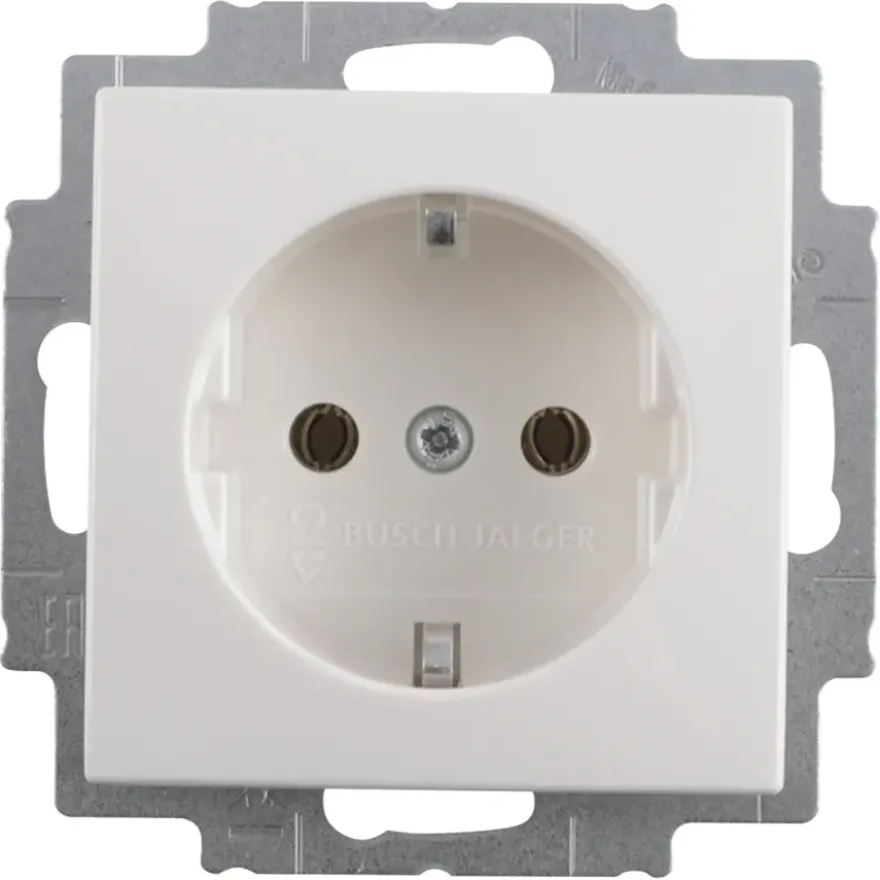 Busch-Jaeger Balance SI Enkel Geaard Stopcontact Wit