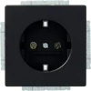 Busch-Jaeger Future Linear Enkel Geaard Stopcontact Zwart