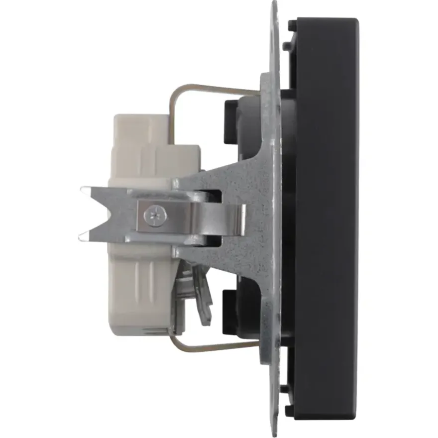 Busch-Jaeger Future Linear Enkel Geaard Stopcontact Zwart