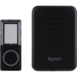 Byron DBY-22352 Draadloze deurbelset plugin 150m Zwart