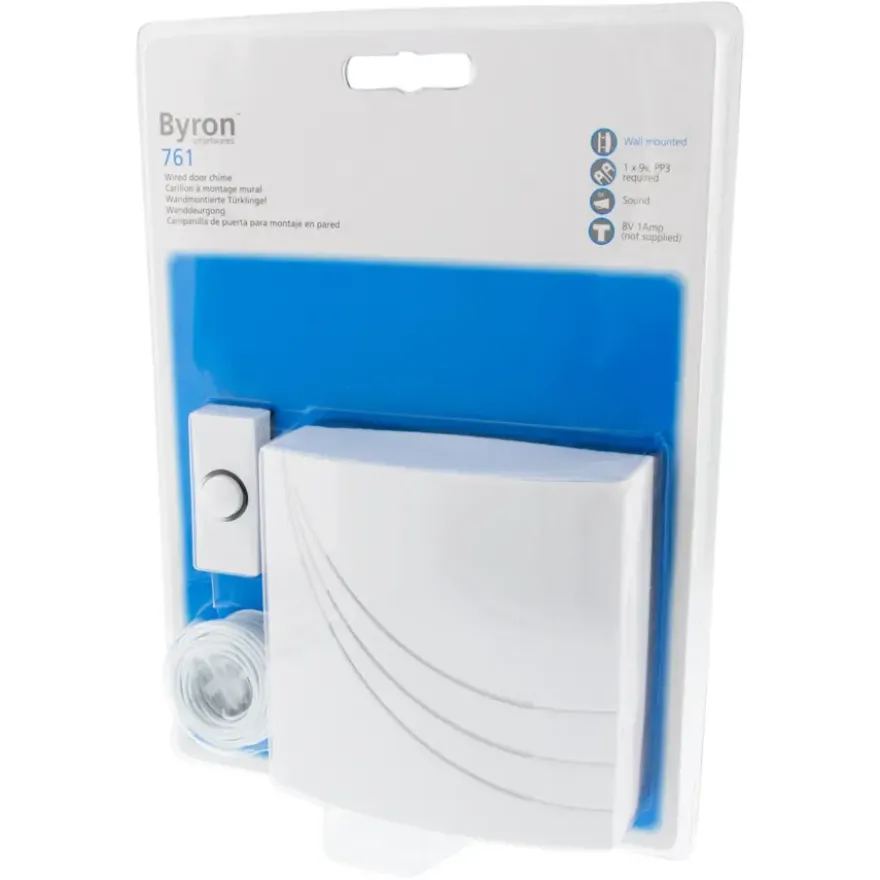 Byron 761 deurbelset bedraad wit