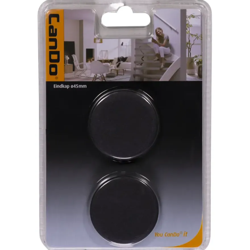 CanDo eindkap Mat Zwart Ø45MM