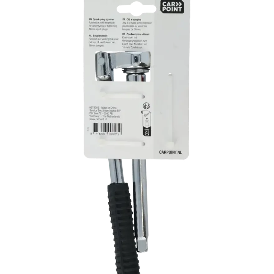 Carpoint bougiesleutel met ratel 16mm