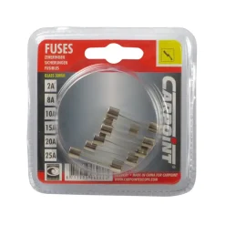 Carpoint Glaszekering 2-25A assortiment 6 Stuks
