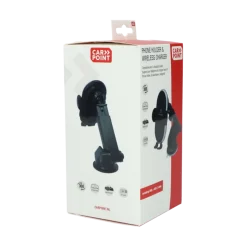 Carpoint 3in1 telefoonhouder auto & Draadloze Qi Lader