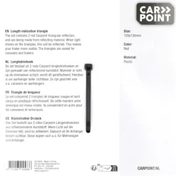 Carpoint Lengtedriehoeken 2 Stuks