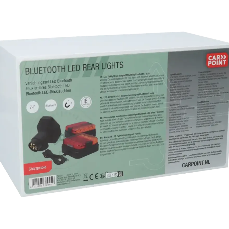 Carpoint magnetische achterlichten LED bluethooth verbinding