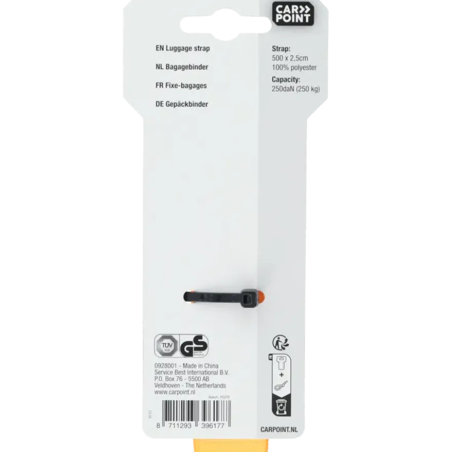 Carpoint Spanband met Klem 5m x 25mm