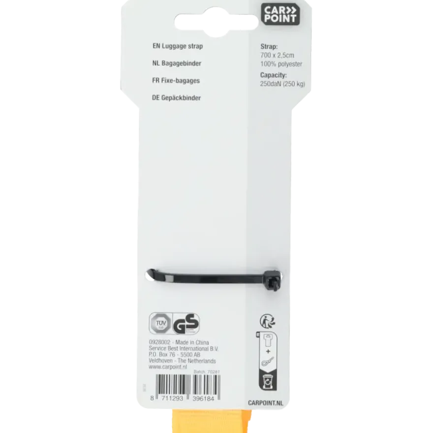 Carpoint Spanband met Klem 7m x 25mm