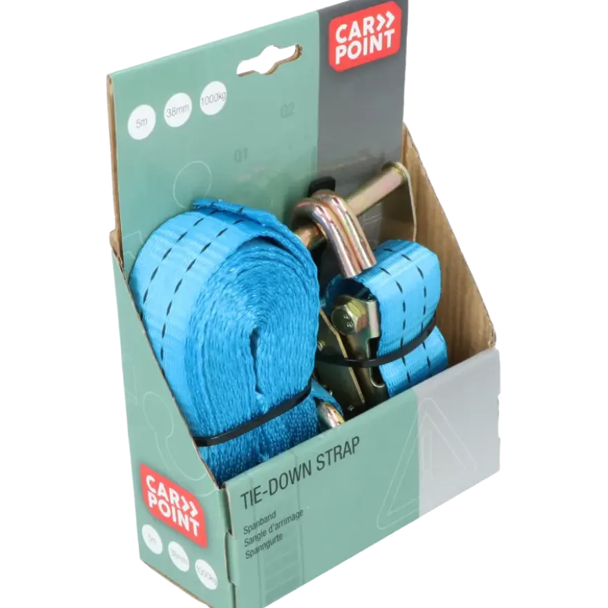 Carpoint Spanband met Ratel en Haken 7 Meter