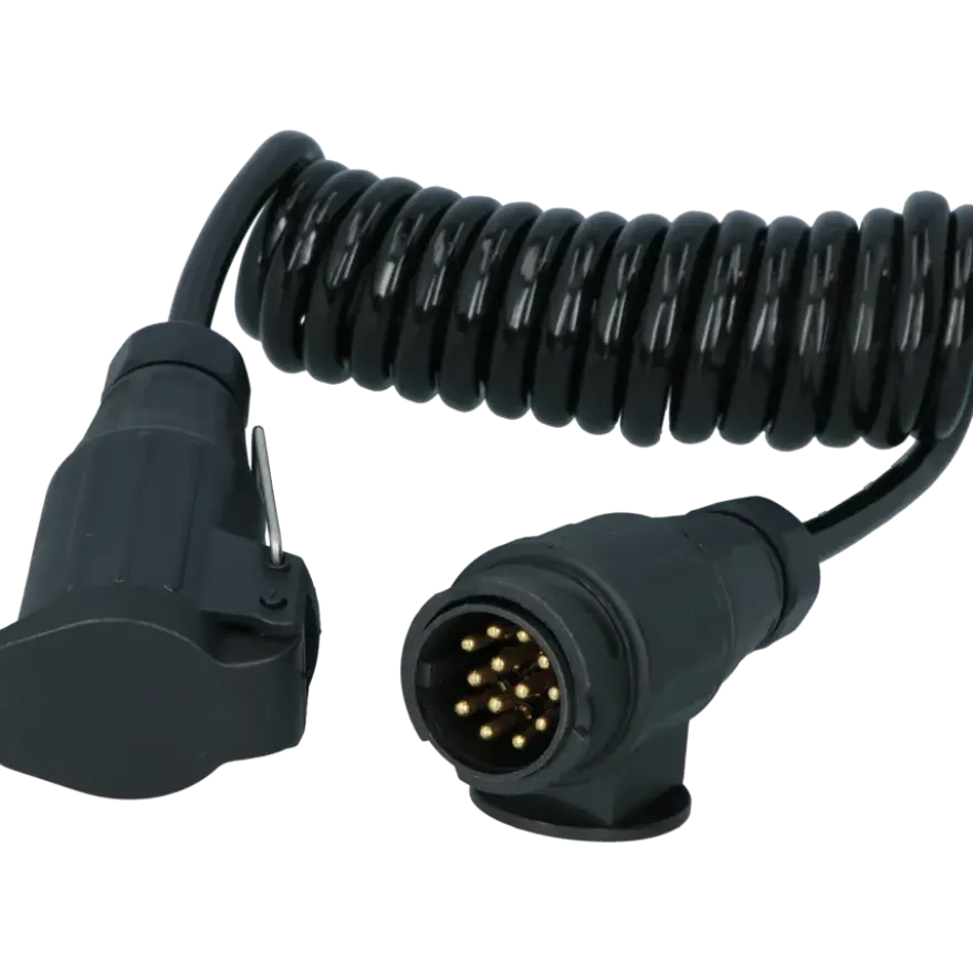 Carpoint spiraal trailer verlengkabel 13p - 13p stekker/stekkerdoos