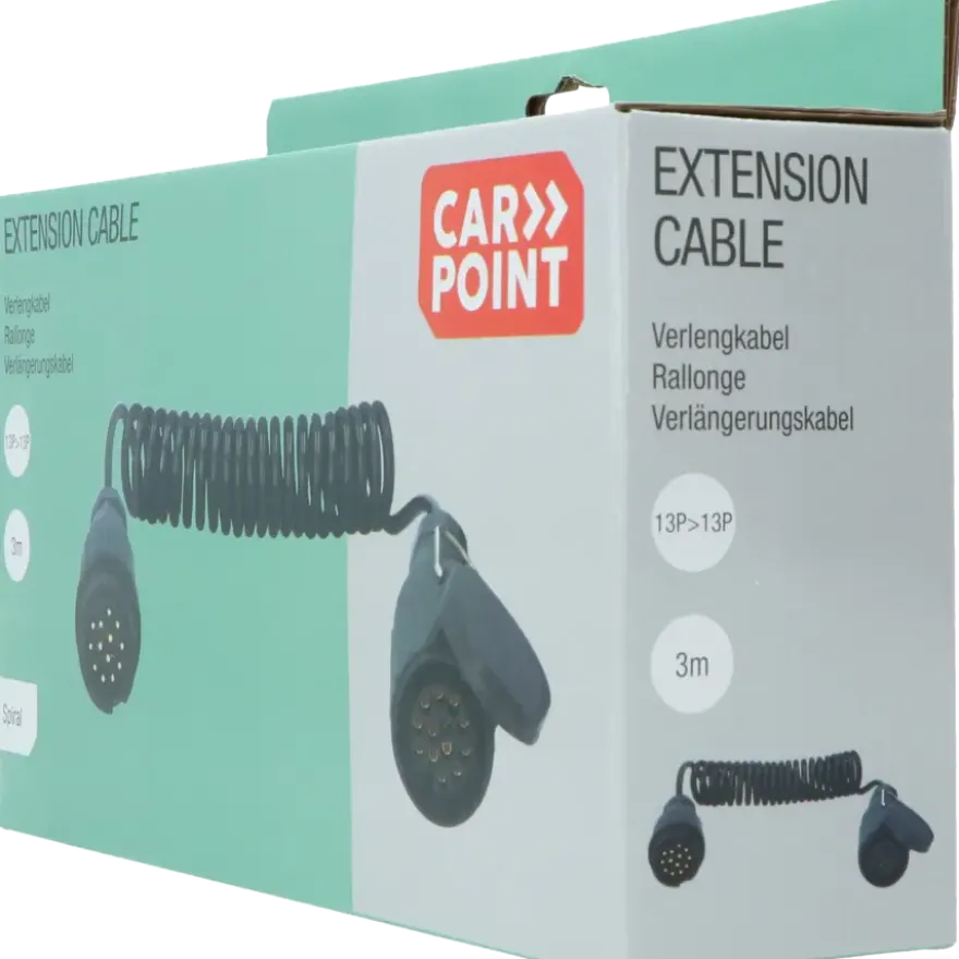 Carpoint spiraal trailer verlengkabel 13p - 13p stekker/stekkerdoos