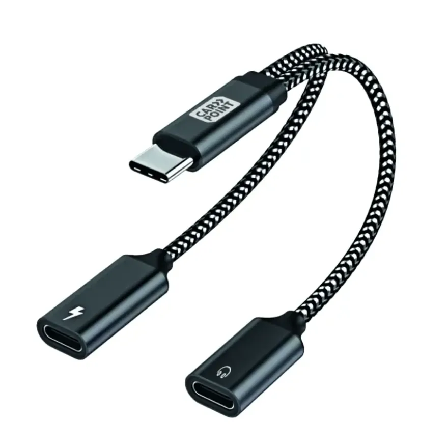 Carpoint splitter USB-C naar dubbele USB-C kabel