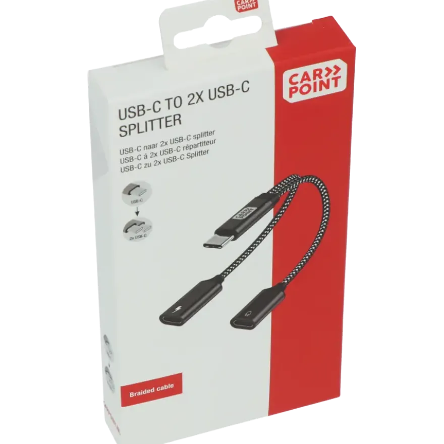 Carpoint splitter USB-C naar dubbele USB-C kabel