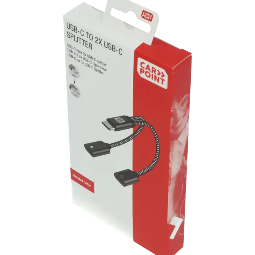 Carpoint splitter USB-C naar dubbele USB-C kabel