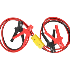 Carpoint startkabel 500A met gele veiligheidsplug met polariteitsaanduiding