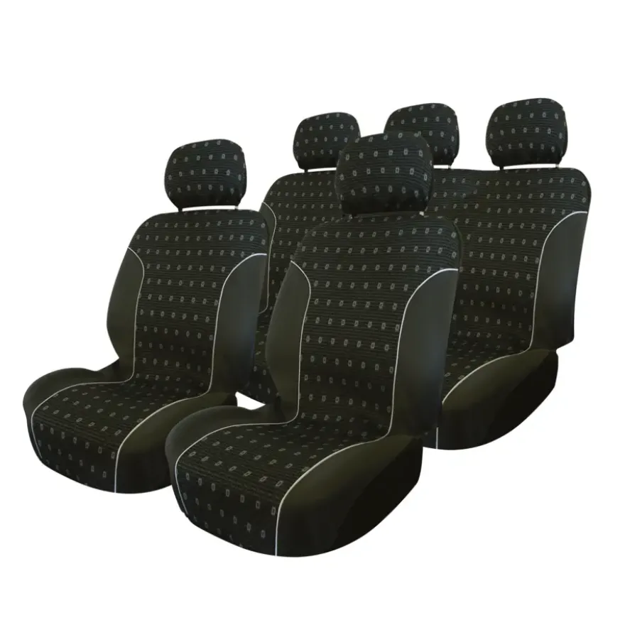 Carpoint Stoelhoesset Charcoal 9 Delig Zwart